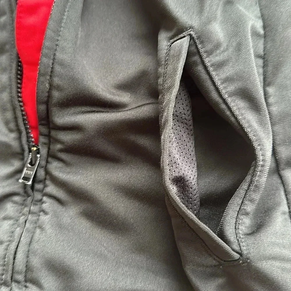 Adidas jogger set black and red size 5